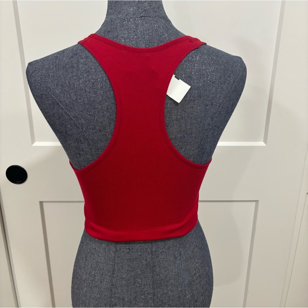 Red Bozzolo Rib Racer Back Tank Top - Picture 4 of 6